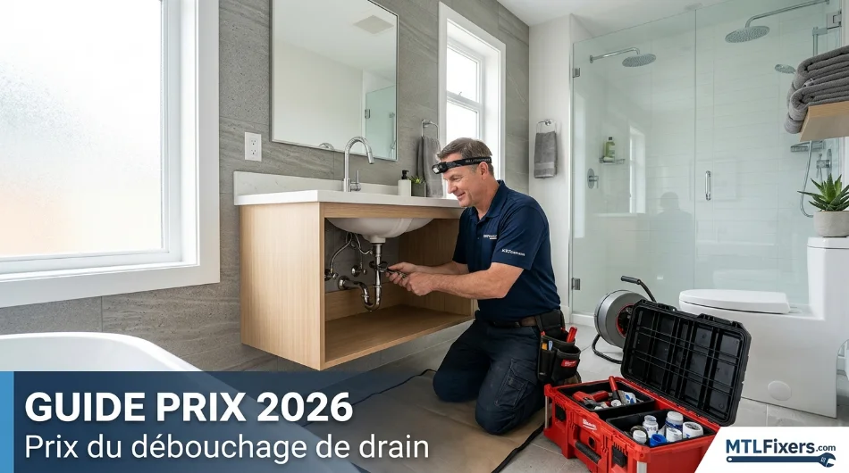 GUIDE PRIX 2026 Prix du débouchage de drain