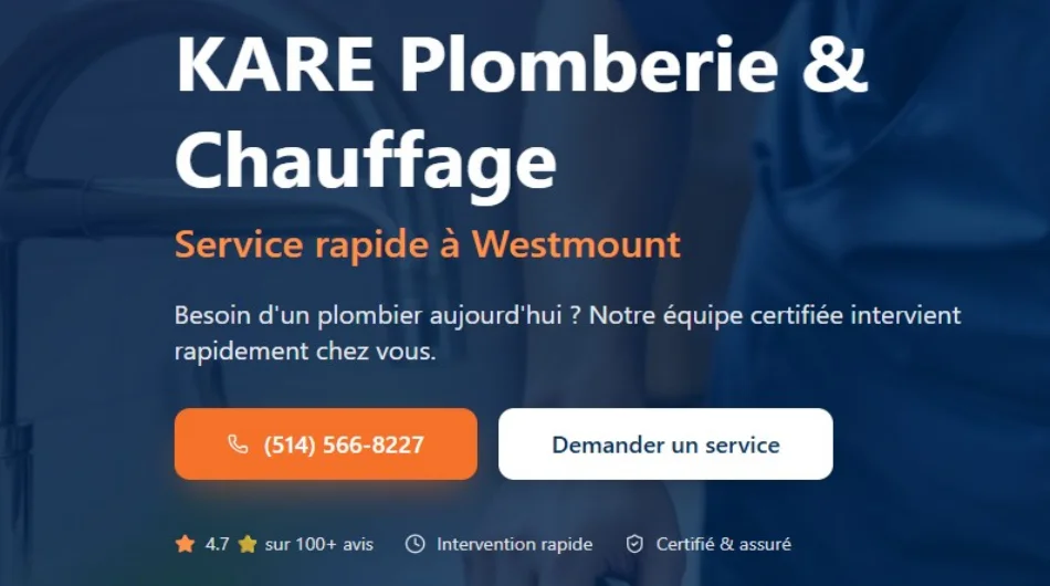 KARE Plumbing and Heating INC – Plombier résidentiel, commercial et chauffage à Montréal